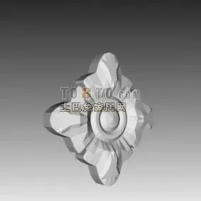 Carved Flower Molding Decoration 3d model
