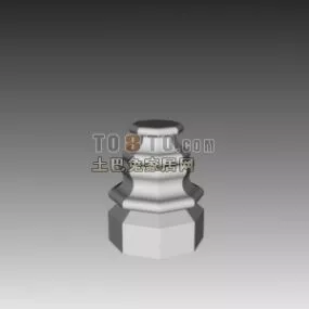 European Classic Column Base 3d model