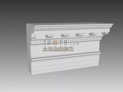 European Wall Head Square Shape 3d model