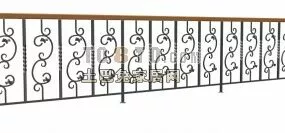 Railing Steel Pattern Handrail 3d model