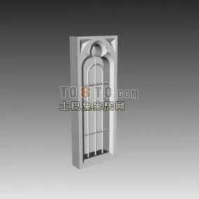 European Classic Church Window 3d model
