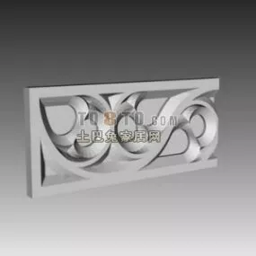 European Carved Molding Decoration 3d model