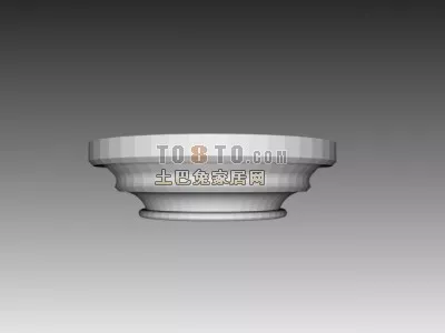 Stone Handrail Column 3d model