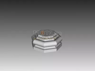 Classic Hexagon Column Base 3d model Classic Hexagon Column Base 3d model