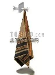 Towel On Hanger Clip 3d model