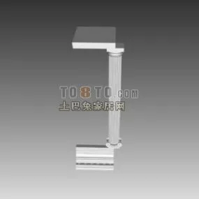 European Wall Decoration Unit 3d model