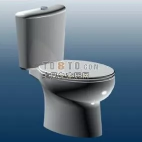 Toilet White Porcelain 3d model