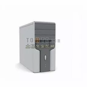 Pc Computer Chrome Case 3d model