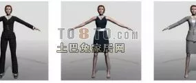 Young Girl Character T Pose 3d model