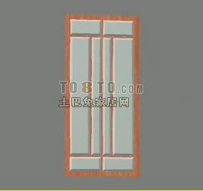 Door Window Straight Frame 3d model