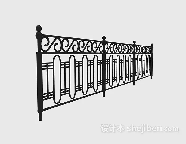 Iron Railing Building Guardrail 3d model Iron Railing Building Guardrail 3d model