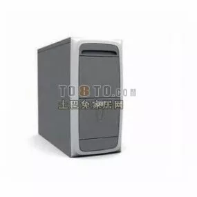 General Pc Computer Case Grey Color 3d model