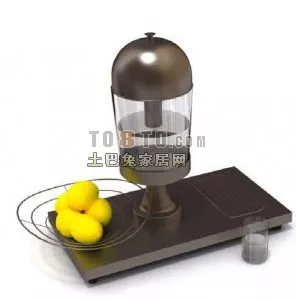 Juice Bottle With Label 3d model