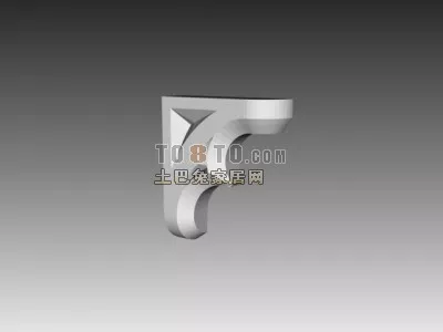 European Classic Wall Component With Column 3d model
