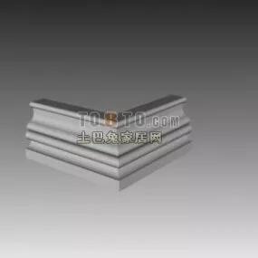 European Column Base Decoration 3d model