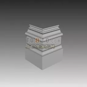 European Column Base Part Component 3d model