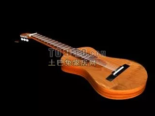 Small Guitar Instrument 3d model Small Guitar Instrument 3d model