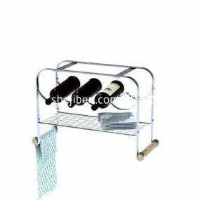 Chrome Wine Rack 3d model