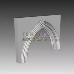European Arc Wall Decoration 3d model