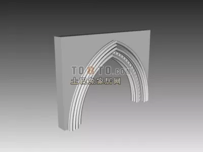 Arc Wall Corner Architecture 3d model