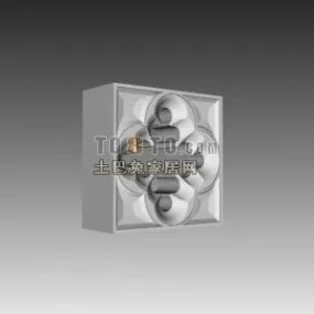 European Wall Head Decoration 3d model
