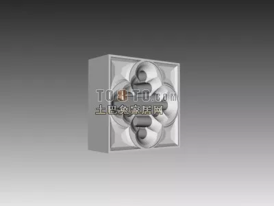 Picture Frame White Painted 3d model