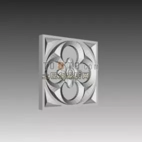 Craved Frame Panel 3d model