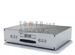 Dvd Player Silver Color 3d model