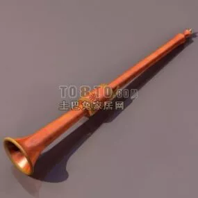 Musical Instrument Long Trumpet 3d model