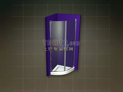 Bathroom With Sink And Counter Top Tube Frame 3d model