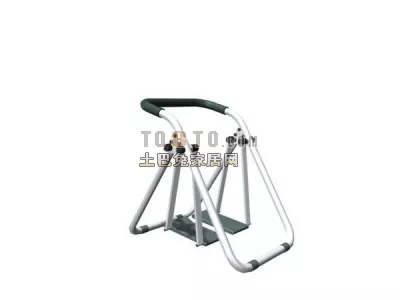 Antique Bar Chair, Walnut Chair 3d model