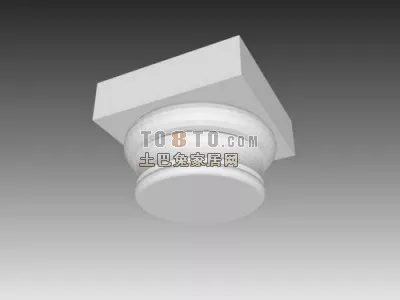 Construction Classic Column Top Part 3d model