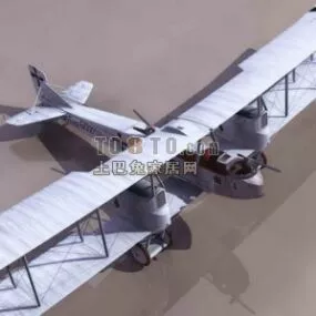 Small Fighter Aircraft Propeller Plane 3d model