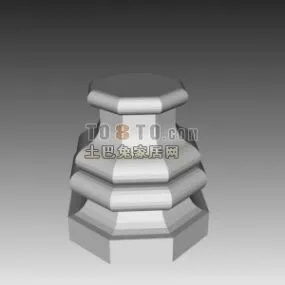 Construction Column Base 3d model