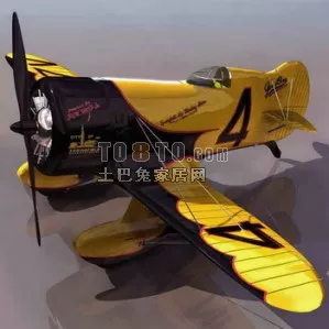 Small Airplane Vehicle With Propeller 3d model Small Airplane Vehicle With Propeller 3d model