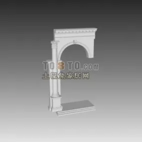 European Classic Arc Wall On Column 3d model