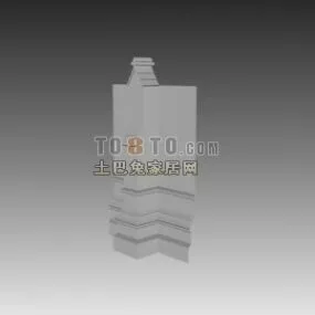 European Construction Wall Component 3d model