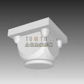European Greek Column Head 3d model