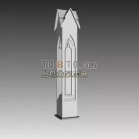 Gothic Construction Column 3d model
