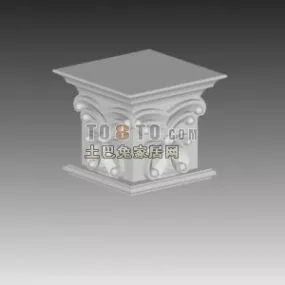 Construction Column Corinthian Head 3d model
