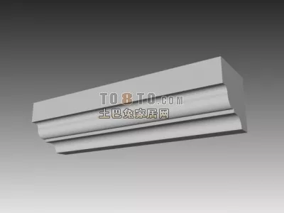 Gypsum Line Molding Component 3d model