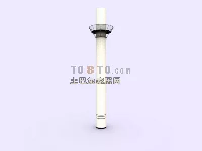 Inox Column With Handrail 3d model