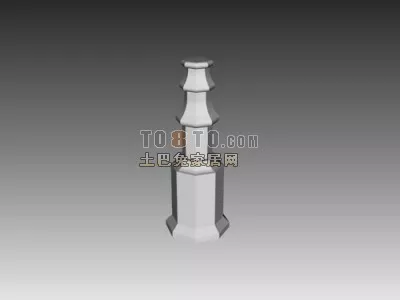 European Group Of Columns 3d model