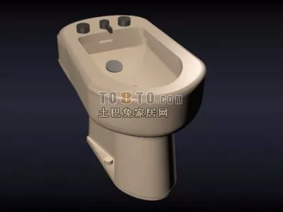 Modern Toilet Smooth Edge 3d model