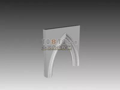 European Construction Arc Column 3d model