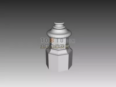 European Group Of Columns 3d model