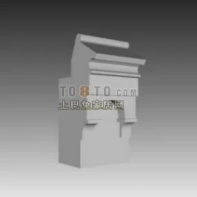 Classic Wall Molding Component 3d model