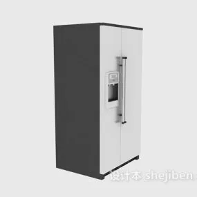 Modern Kitchen Refrigerator Double Doors 3d model
