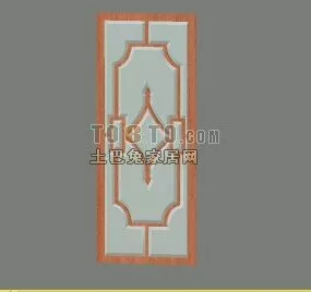 Door Window Simple Wood Frame 3d model
