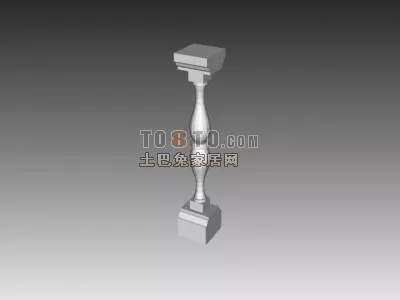 European Column Base Round Shape 3d model